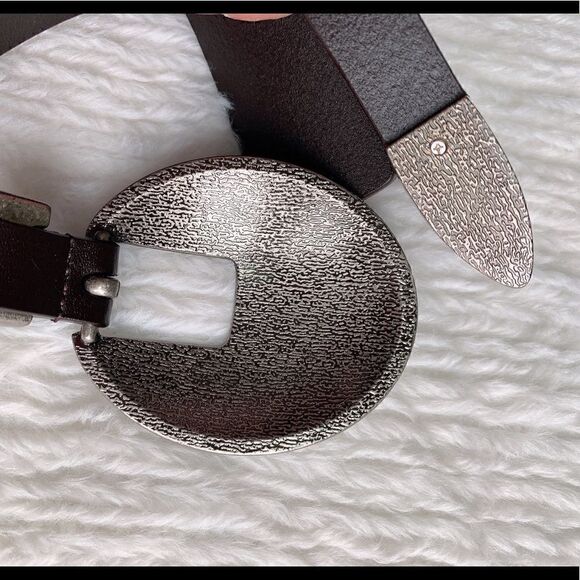 Vintage Style Genuine leather Belt with Floral Engraved Pattern Buckle main image 7
